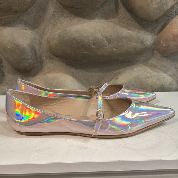 Stuart Weitzman Emilia Mary Jane ballet pumps Iridescent patent leather - Picture 9 of 10